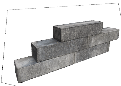 Blockstone small gothic 12x12x60cm laag a 16st