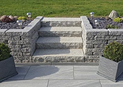 Graniwall grey rockface 40x16x8cm