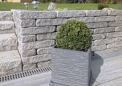 Graniwall grey rockface 40x16x8cm