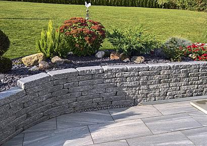 Graniwall grey rockface 40x16x8cm