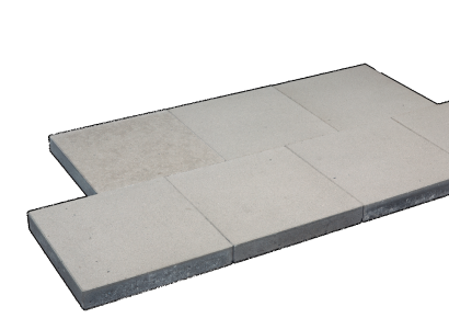 Tuintegel 40x40x5cm grijs mini facet 6,25st/m²