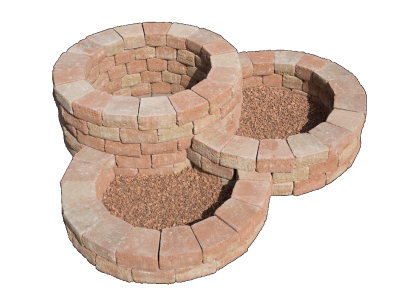 Pilestone ronde bloembak yellow creme