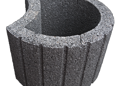 Cirkelflor groot zwart 48x38x30cm