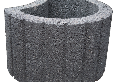 Cirkelflor groot zwart 48x38x30cm