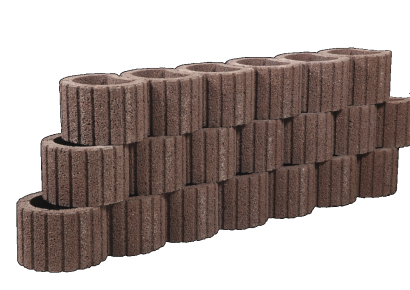 Cirkelflor mini bruin/rood 30x20x20cm