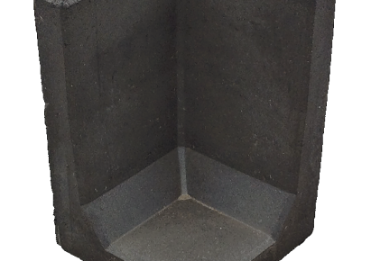 Hoek L-element zwart 40x40x40cm