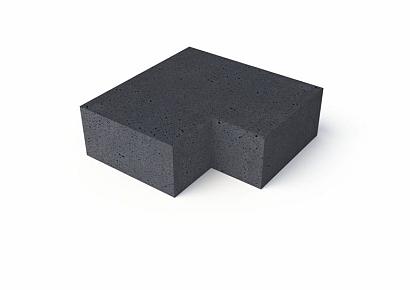 Oud Hollandse traptrede hoekstuk 40x20cm binnen 90gr antraciet