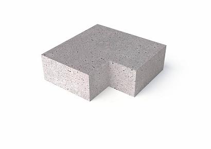 Oud Hollandse traptrede hoekstuk 40x20cm buiten 90gr grijs