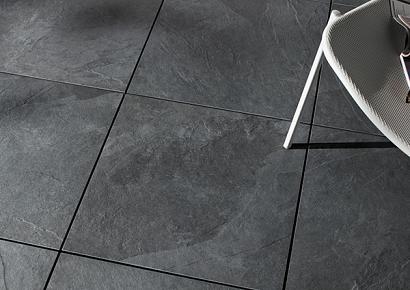 Slab EXTRA black crush 75x75x2cm