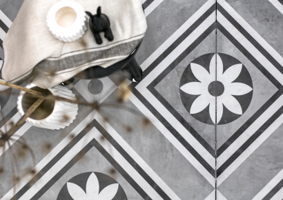 GeoCeramica® 60x60x4cm Concreet Flower Decorate