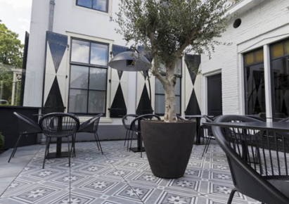 GeoCeramica® 60x60x4cm Concreet Flower Decorate