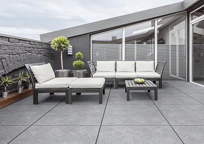 GeoCeramica® 80x80x4cm Impasto Grigio Déco