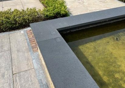 Vijverrand hoek nero eleganto piazzo 50/20x50/20x3cm