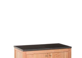 Buitenkeuken dubbel 60 Excellent 60x109x56cm (hxbxd) met deuren onbehandeld