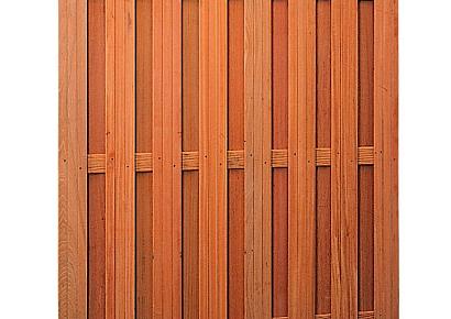 Hardhouten geschaafd plankenscherm 18-planks recht verticaal/horizontaal 180x180cm
