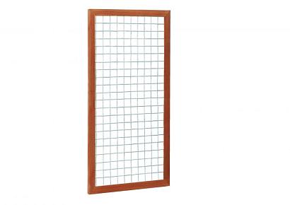 Hardhouten betonijzertrellis met maas 7,5x7,5cm in raamwerk 4,5x7cm 90x180cm