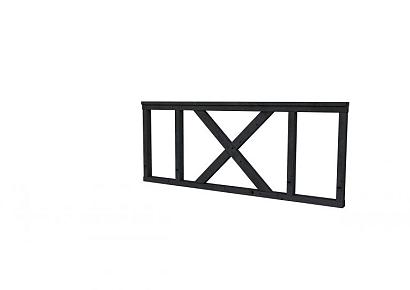 Hekwerk met kruis douglas type A 178,5x73cm zwart gedompeld