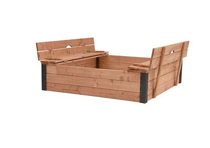 Douglas Zandbak Roy met deksel/zitbank 120x120x30cm