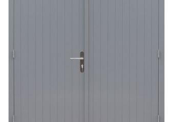 Hardhouten dubbele dichte deur Prestige 202x221cm grijs gegrond