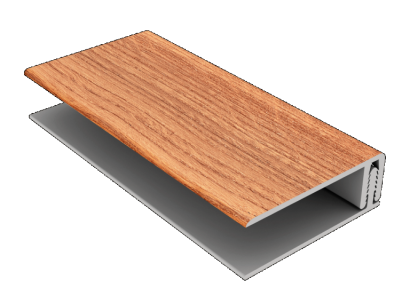 Durasid tweedelig bedrukt kunststof randprofiel forestar red cedar 300cm