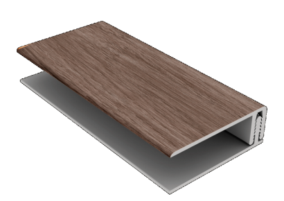 Durasid tweedelig bedrukt kunststof randprofiel foresta african padauk 300cm