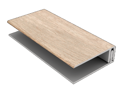 Durasid tweedelig bedrukt kunststof randprofiel foresta sheffield oak 300cm