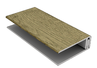 Durasid tweedelig bedrukt kunststof randprofiel foresta woodland grey 300cm