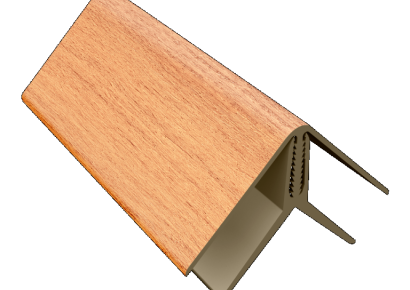 Durasid tweedelig bedrukt kunststof binnen -buitenhoek forestar red cedar 300cm