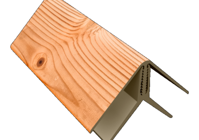 Durasid tweedelig bedrukt kunststof binnen -buitenhoek foresta siberian larch 300cm