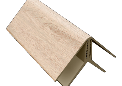 Durasid tweedelig bedrukt kunststof binnen -buitenhoek foresta sheffield oak 300cm