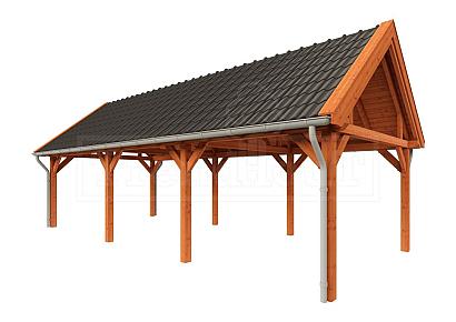 Buitenverblijf Zadeldak XL 990x440x425cm (bxdxh)