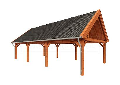 Buitenverblijf Zadeldak XXL 1145x595x490cm (bxdxh)