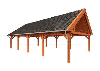 Buitenverblijf Zadeldak XXL 1250x700x535cm (bxdxh)