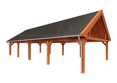 Buitenverblijf Zadeldak XXL 1505x700x535cm (bxdxh)