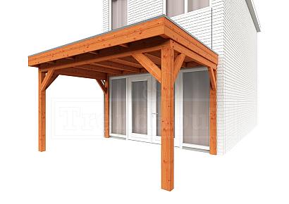 Aanbouwveranda Ancona 375x330x260cm (bxdxh)
