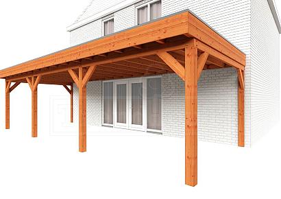Aanbouwveranda Ancona 900x390x260cm (bxdxh)