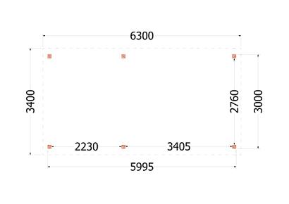 Kapschuur de Deel 630x340x300cm (bxdxh)