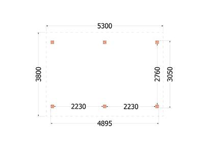 Kapschuur de Hoeve XL 530x380x345cm (bxdxh)