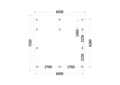 Kapschuur de Hofstee XXL 655x720x500cm (bxdxh)
