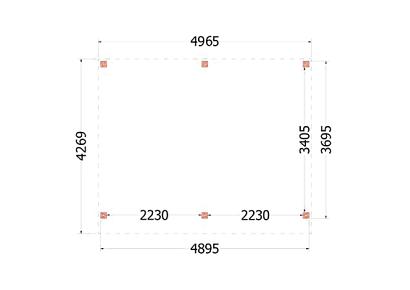 Kapschuur de Stee 500x425x335cm (bxdxh)