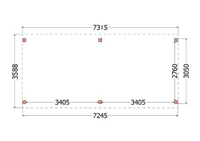 Kapschuur de Stee 730x360x335cm (bxdxh)
