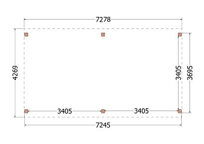 Kapschuur de Stee 730x425x335cm (bxdxh)