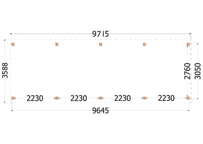 Kapschuur de Stee 980x360x335cm (bxdxh)
