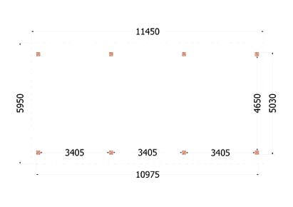 Buitenverblijf Zadeldak XXL 1145x595x490cm (bxdxh)