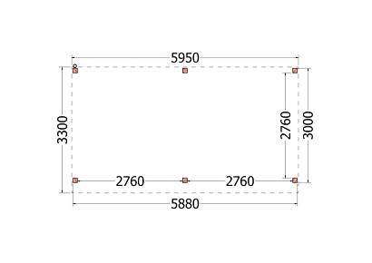 Buitenverblijf Casa 595x330x260cm (bxdxh)