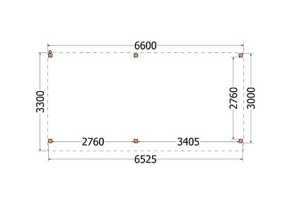 Buitenverblijf Casa 660x330x260cm (bxdxh)