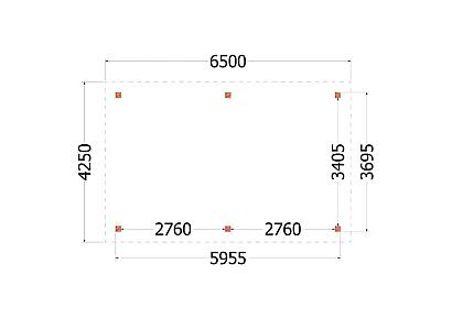 Buitenverblijf Florence 650x425x260cm (bxdxh)