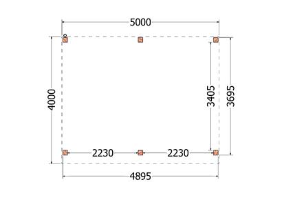 Buitenverblijf Mensa 500x400x260cm (bxdxh)