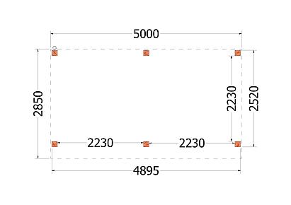 Buitenverblijf Refter XL 500x285x260cm (bxdxh)