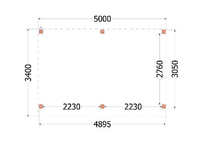 Buitenverblijf Refter XL 500x340x260cm (bxdxh)